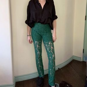 Sandro Green lace Pants
